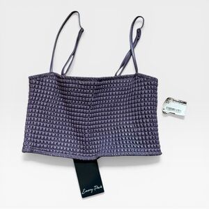 Emory Park Purple Smocked Cropped Cami